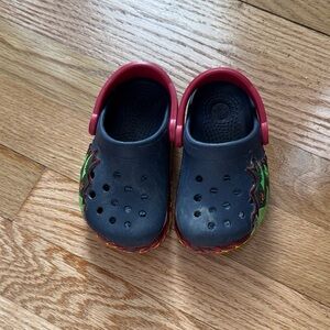 Kids blue and Red Crocs